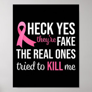Rosa om bröstcancermedvetenhet Ribbon Mamma Women Poster