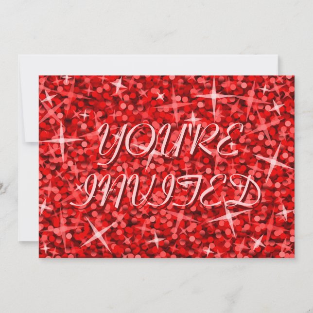 Rosa om inbjudan från Glitz Red "You are Investiga (Framsida)