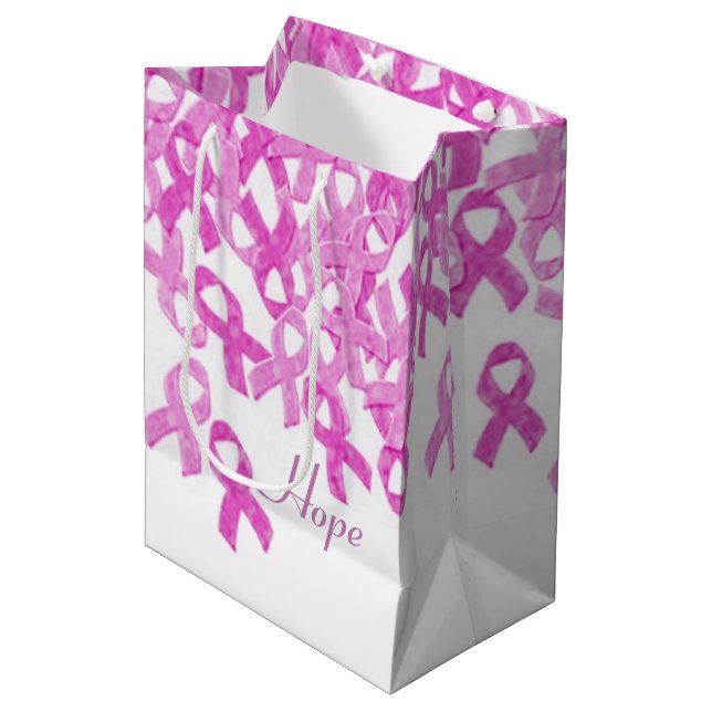 Rosa om medvetandegörande om bröstcancer Velvet Ri (Framsidan Vinklad)