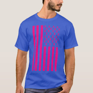 Rosa om medvetenhet om bröstcancer Ribbon American T Shirt