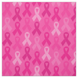 Rosa om medvetenhet om bröstcancer Ribbon Mönster Tyg