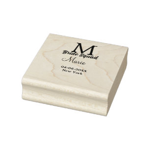 Rosa om namn- för bridesmaid stämpel