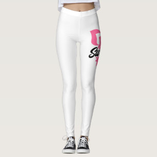 Rosa om överlevande Ribbon Breast Cancer Awarenes Leggings