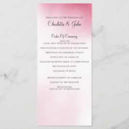 Rosa Ombre Bröllopsprogram Program