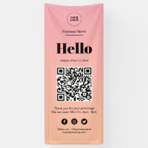 Rosa Ombre Business Covid QR-kodincheckning