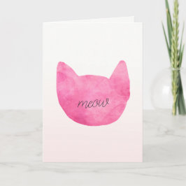Rosa Ombre Cat Kort