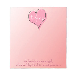 Rosa Ombre Charming hjärta mamma Anteckningsblock