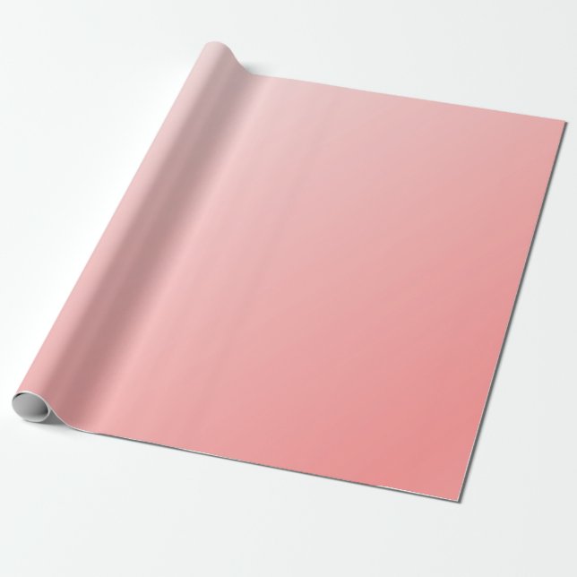 Rosa Ombre Design Presentpapper (Utrullad)