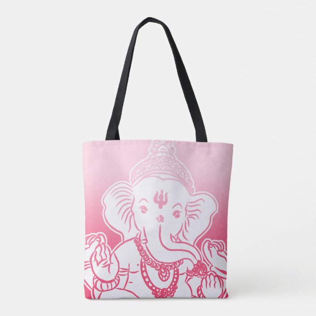 Rosa Ombre Ganesh Bag / Tote Tygkasse (Baksida)