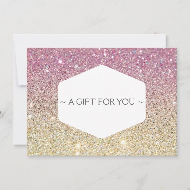 ROSA OMBRE GLITTER Gift Certificate (Framsida)
