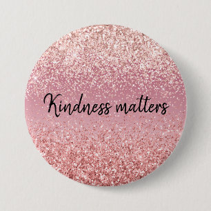 Rosa Ombre Glitter personlig vänlighet Knapp