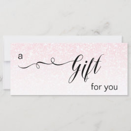 *~* Rosa Ombre Glitter Trendig Pastel Gift Card