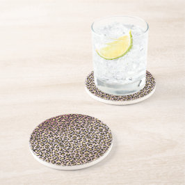 Rosa Ombre Guld Black Leopard print Underlägg