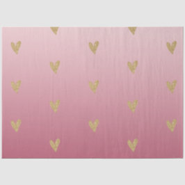 Rosa Ombre Guld Glitter Heart