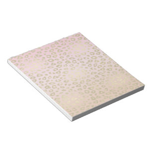 Rosa Ombre Guld Leopard Skriv ut Anteckningsblock