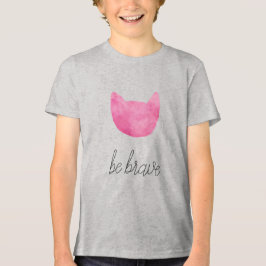 Rosa Ombre Katt vara Modig T Shirt