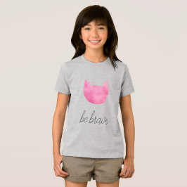 Rosa Ombre Katt vara Modig T Shirt
