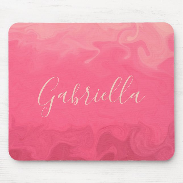 Rosa Ombre med Namn Musmatta (Framsidan)