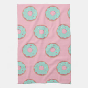 Rosa Ombre-munkar Teal-munkar Strössel Bageri Kökshandduk