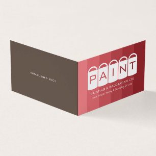 Rosa Ombre, Paint Bucket, Painter & Decorator Visitkort