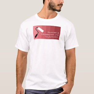 Rosa Ombre & Paint Roller, Painter & Decorator T Shirt