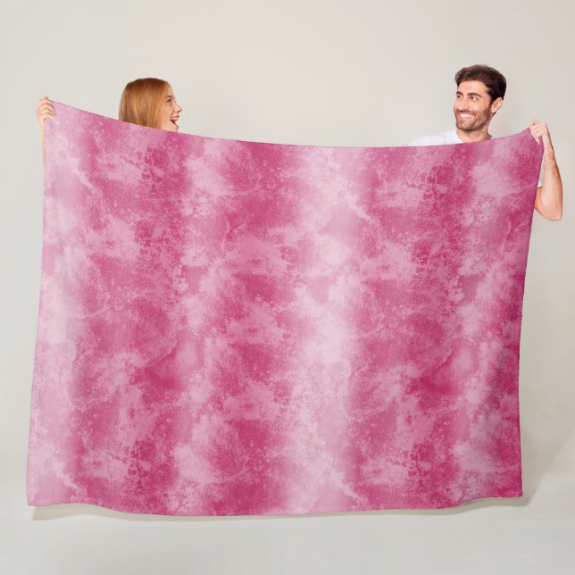  Rosa Ombre Rand Fleecefilt (På plats)