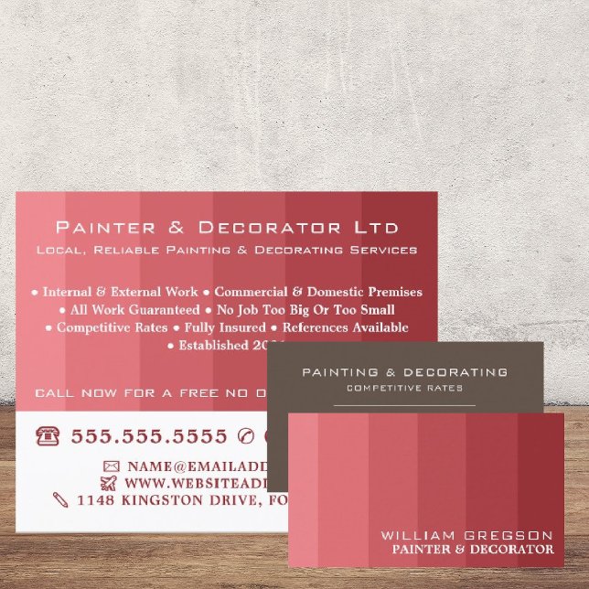 Rosa Ombre Rand, Painter & Decorator Flygblad (Skapare uppladdad)