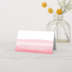 Rosa Ombre Watercolor Blank Bord Guest Placeringskort