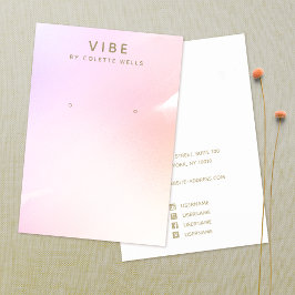 Rosa Ombre Watercolor Earring Visning Visitkort