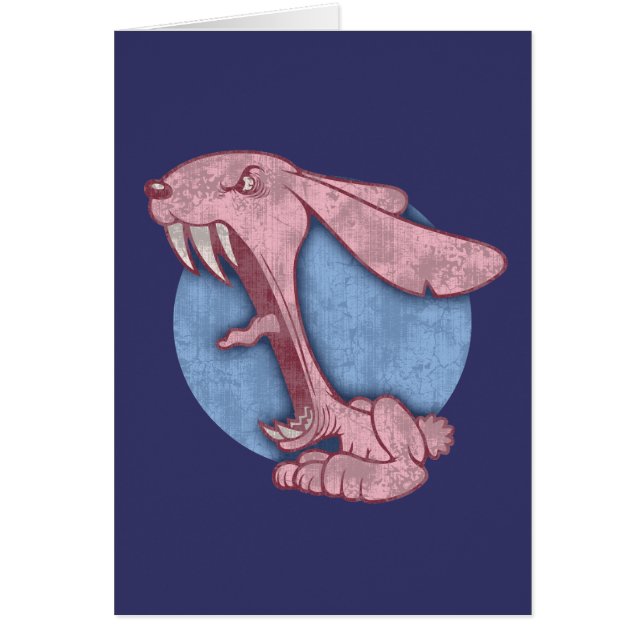 Rosa ond kanin hälsningskort (Framsidan)