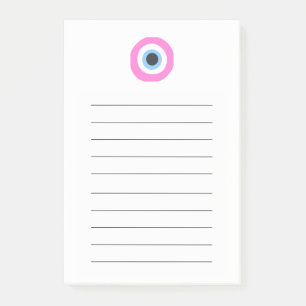 rosa onda öga post-it block