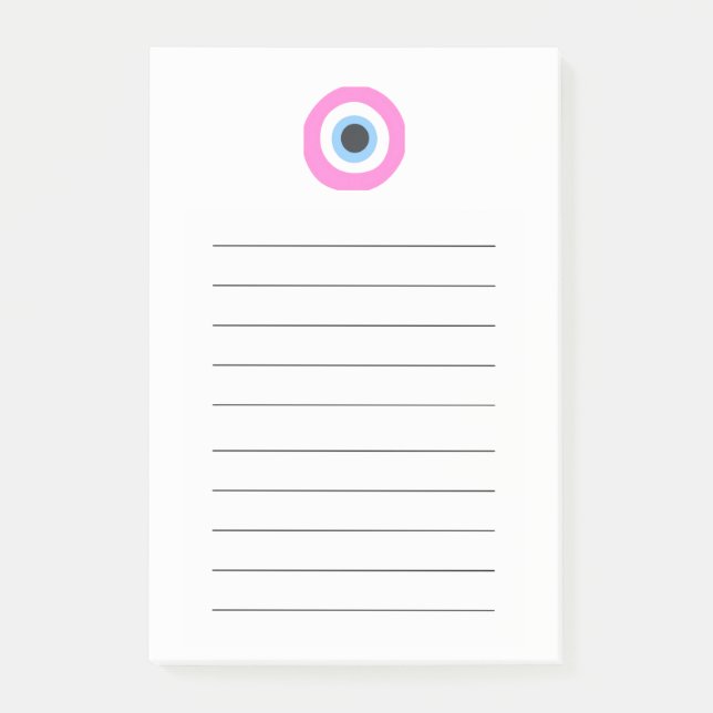 rosa onda öga post-it block (Framsida)