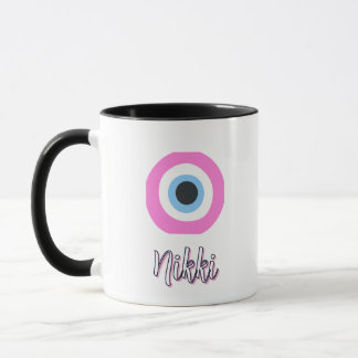 rosa onda ögon mugg || anpassningsbar