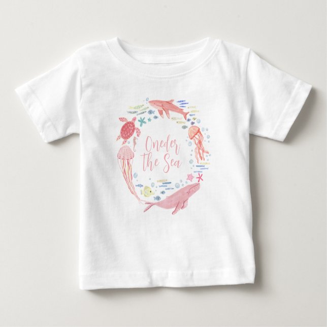 Rosa Oneder The Sea 1-årsdag T Shirt (Framsida)