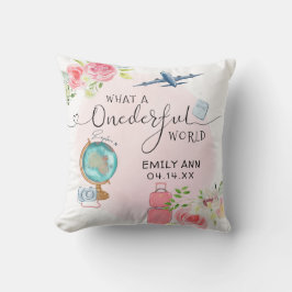 Rosa ONEderful World Girls 1st First Birthday Kudde