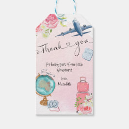 Rosa ONEderful World Girls Märkre 1:a födelsedagsg Presentetikett