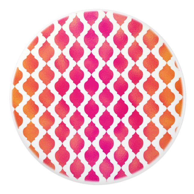 Rosa & Orange Arabisk Marockansk Glam Indisk Tema Knopp (Framsidan)
