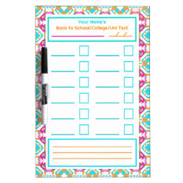 Rosa Orange Blue Back to school Notes Planner Skrivtavla