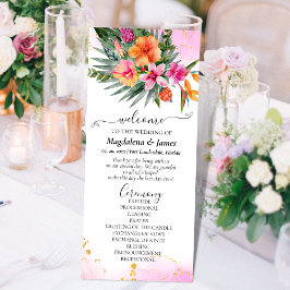 Rosa Orange Bröllop Program