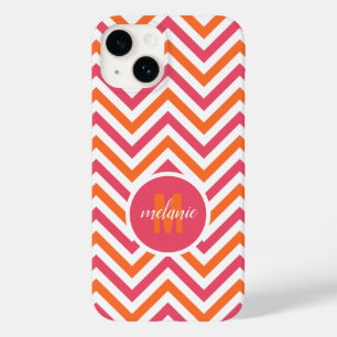 Rosa Orange Chevron Anpassningsbar