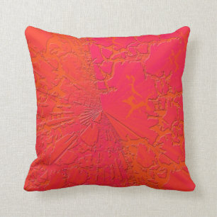 Rosa Orange Croquelure-design Kudde