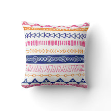 Rosa orange den stam- blåttvattenfärgen kudder