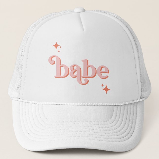 ROSA ORANGE Disco Babe Brudens sida hen DO Shirt Keps (Framsida)