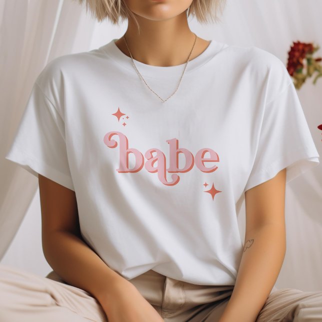 ROSA ORANGE Disco Babe Brudens sida hen DO Shirt T (Skapare uppladdad)