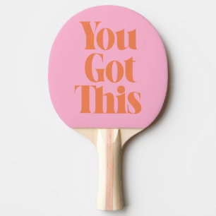 Rosa Orange Du Klarar Det Fet Stil Motivationscita Pingisracket