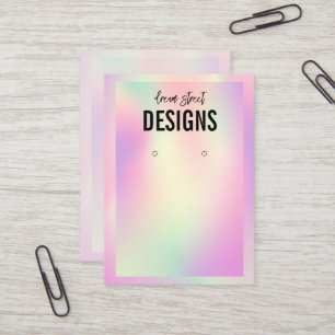 Rosa Orange Färg Shift Earring Visning Card Visitkort
