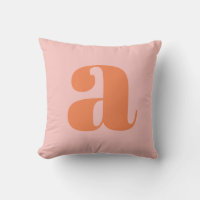 Rosa Orange Fetstil Monogram Initialbokstav Anpass