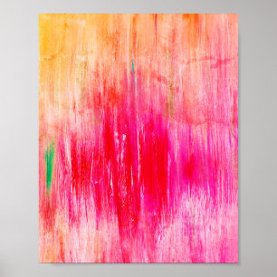 Rosa Orange Girly Art Modern Trendig Neon Poster