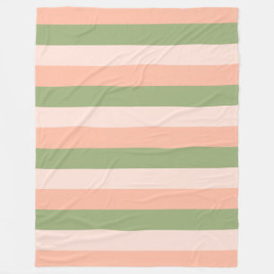 Rosa Orange Grönt Stripe Elegant Modern Trendig Fleecefilt