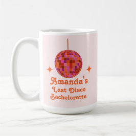 Rosa Orange Groovy Last disco Bachelorette Party Kaffemugg